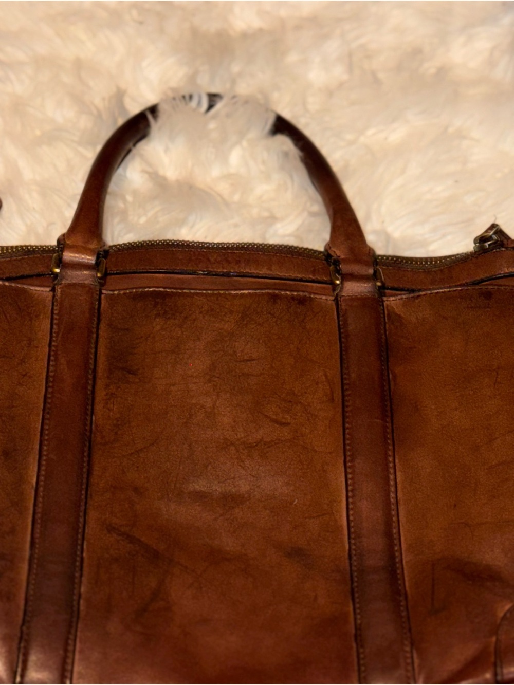 Coach Bleecker Metropolitan 71057 Brown Leather Briefcase Bag As Is